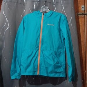 Columbia L 14/16 kids teal zip up windbreaker